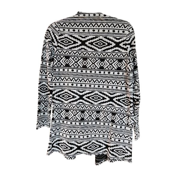 American Eagle Outfitters Black & White Aztec Open Front Cardigan  S - Picture 2 of 3